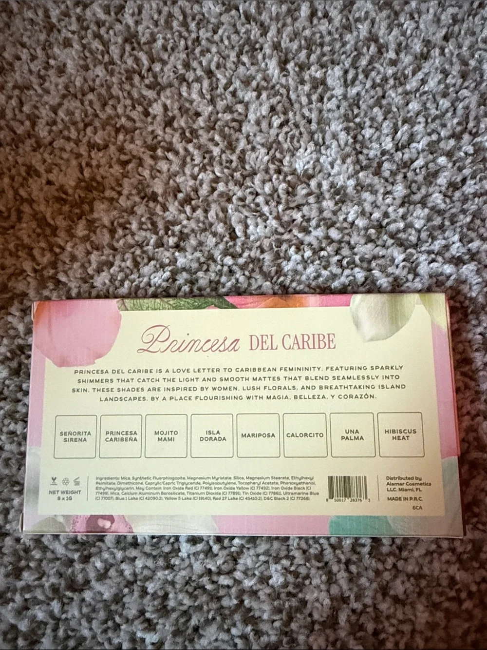 Princesa Del Caribe Pink Pressed Pigment Palette by Alamar Cosmetics